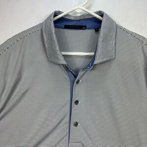 Greyson Golf Polo Shirt Mens‎ XXL 2XL Gray Striped Lightweight Performance